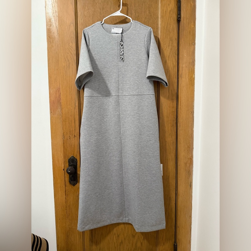 ASOS Gray Maxi Dress with Short Sleeves